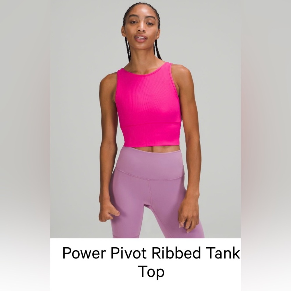 Lululemon power Pivot Ribbed Tank Top size 6